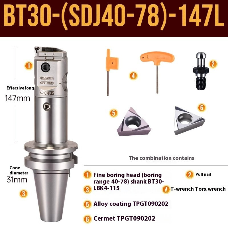 1071-SDJ Fine Boring Tools Fine Boring Heads Adjustable BT40 Fine Boring Tools Set Machining Center Small Bore Fine Boring Tools Shandong Denso Pricision Tools Co.,Ltd.